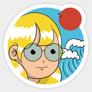 Beach Girl Sticker